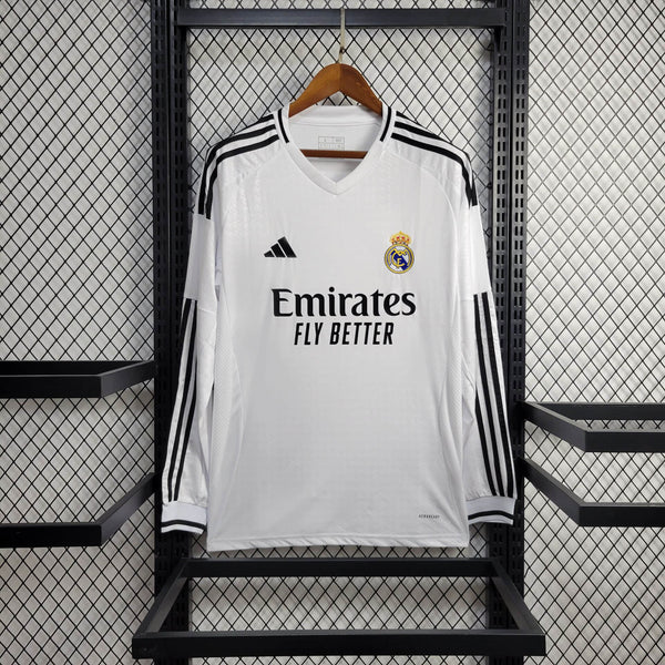 Real Madrid 24/25 Camisa 1 Manga Longa / Torcedor