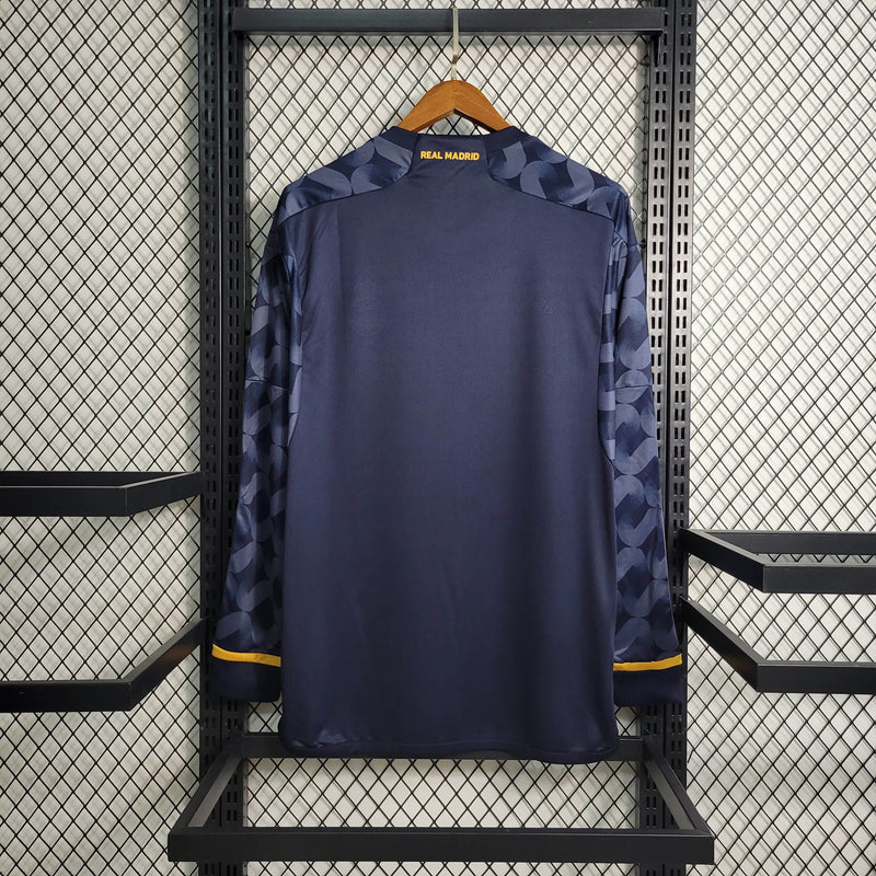 Real Madrid 23/24 Camisa 2 Manga Longa / Torcedor