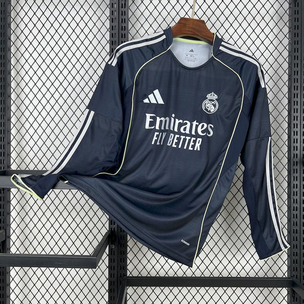 Real Madrid 25/26 Camisa 2 Manga Longa / Torcedor