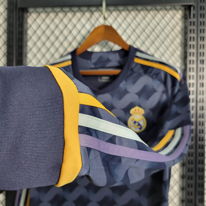 Real Madrid 23/24 Camisa 2 Manga Longa / Torcedor