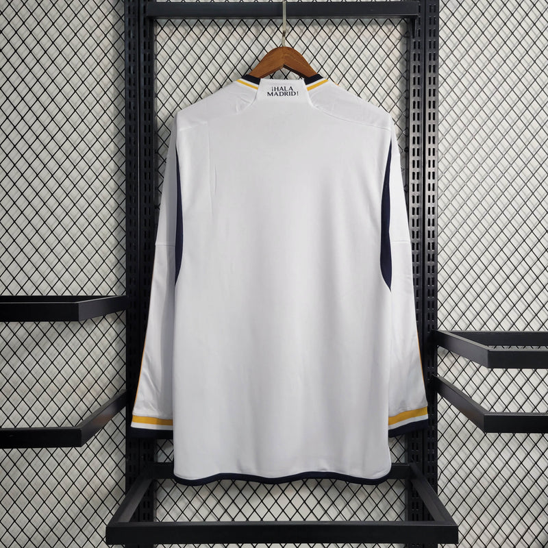 Real Madrid 23/24 Camisa 1 Manga Longa / Torcedor