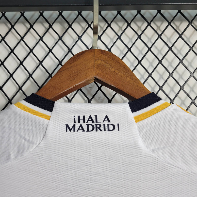 Real Madrid 23/24 Camisa 1 Manga Longa / Torcedor