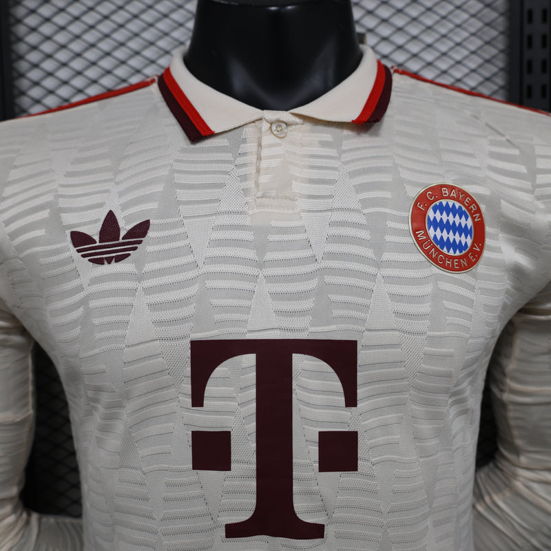 Bayern Munchen 24/25 Camisa 3 Manga Longa